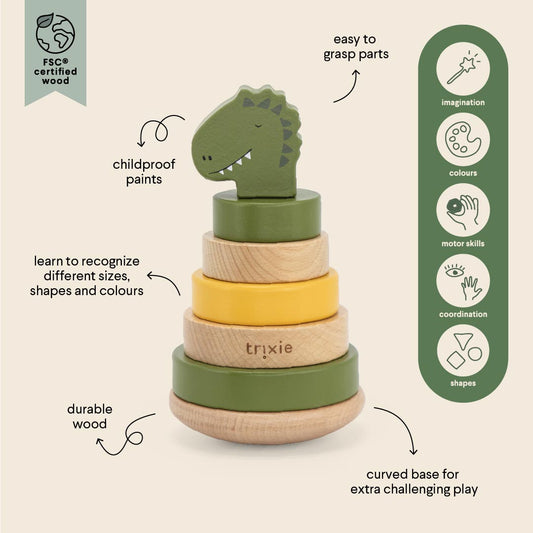 Wooden Stacking Toy / Dino