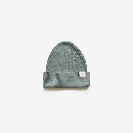 Organic Cotton Rib Beanie / Sage