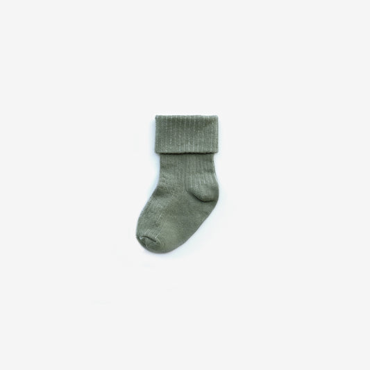 Organic Cotton Knit Socks / Sage