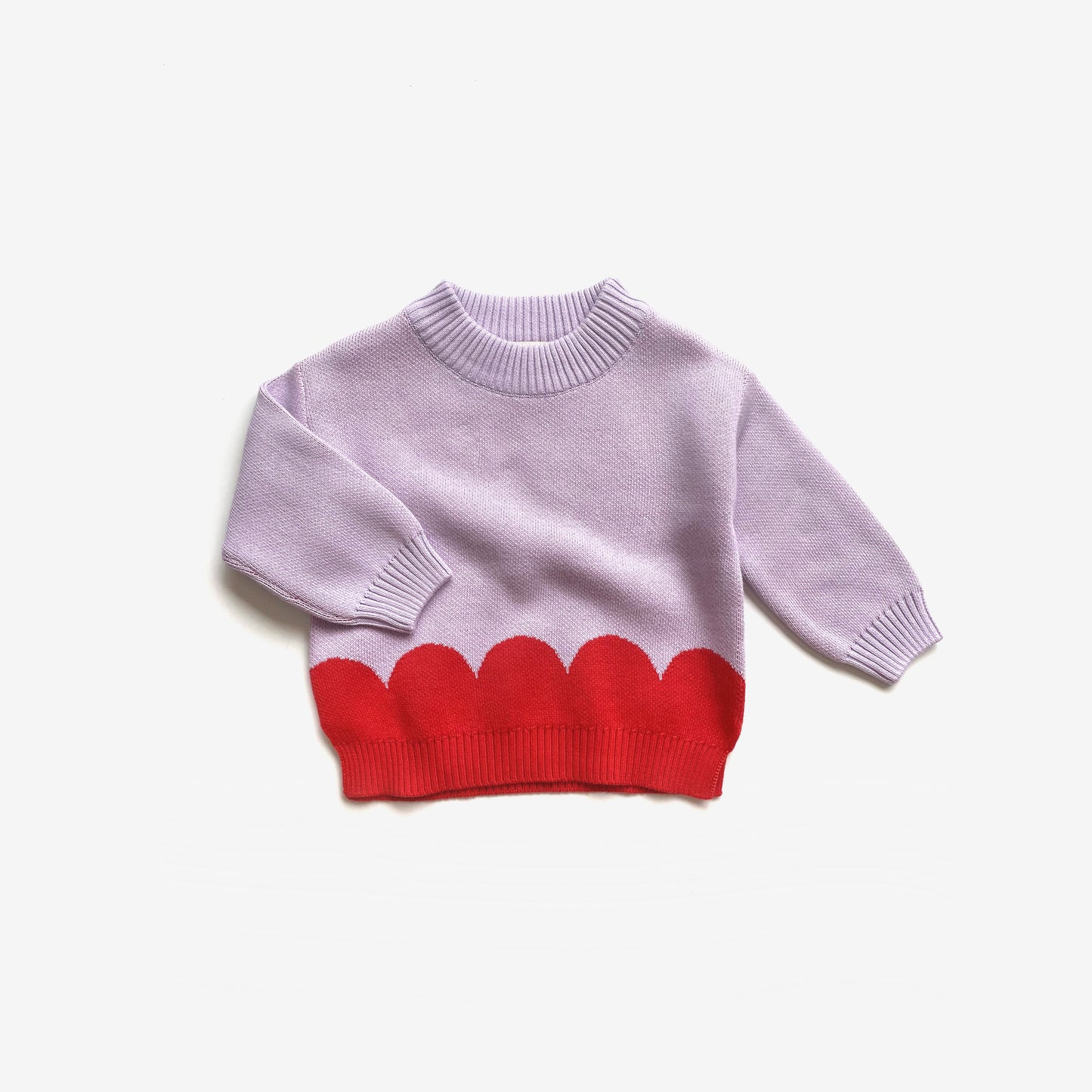 Organic Cotton Knit Jumper / Scallop