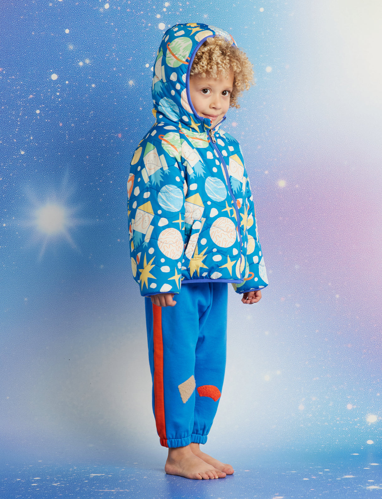 See You In Space Reversible Kids Puffer Jacket