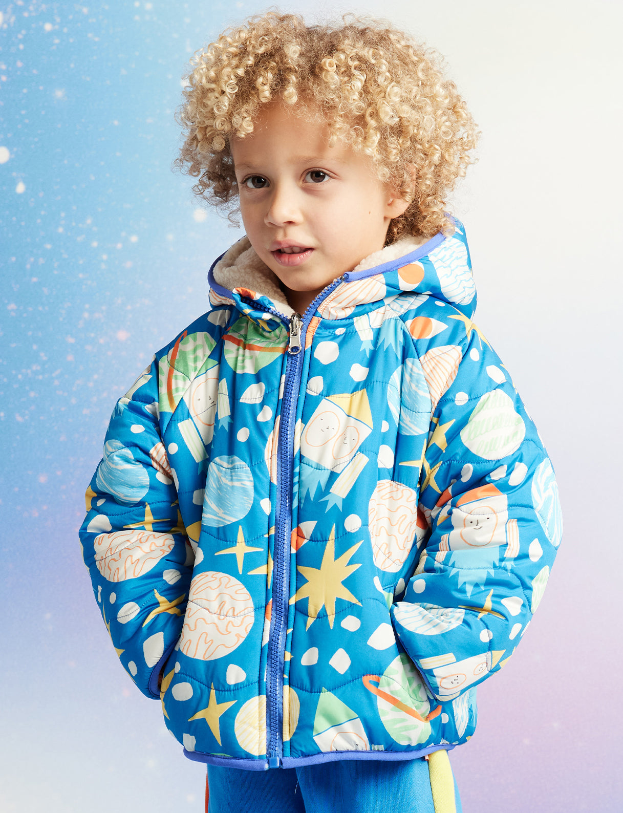 See You In Space Reversible Kids Puffer Jacket