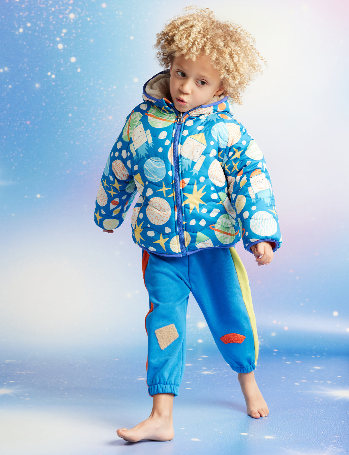 See You In Space Reversible Kids Puffer Jacket