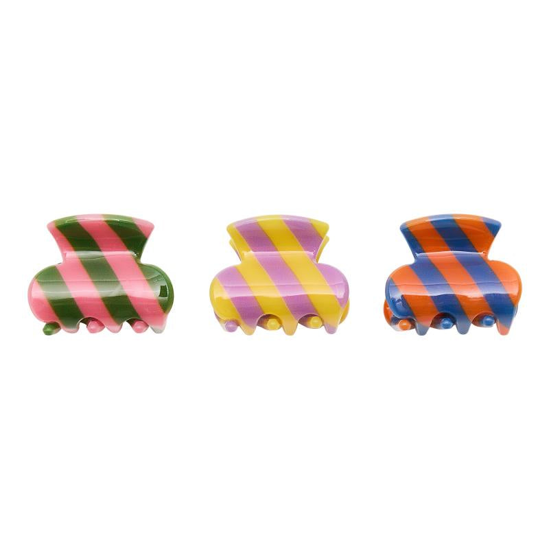 Striped Mini Claw Clips