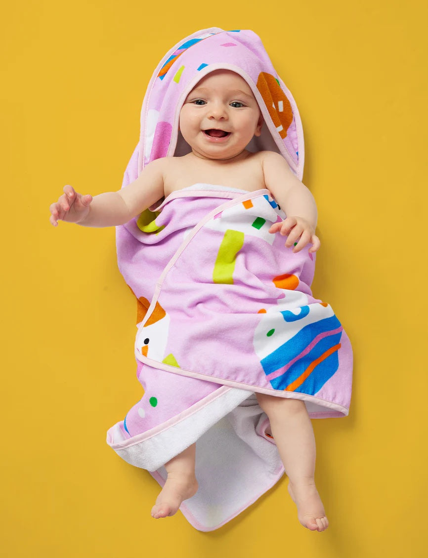 Sundae Fun Day Baby Hooded Towel