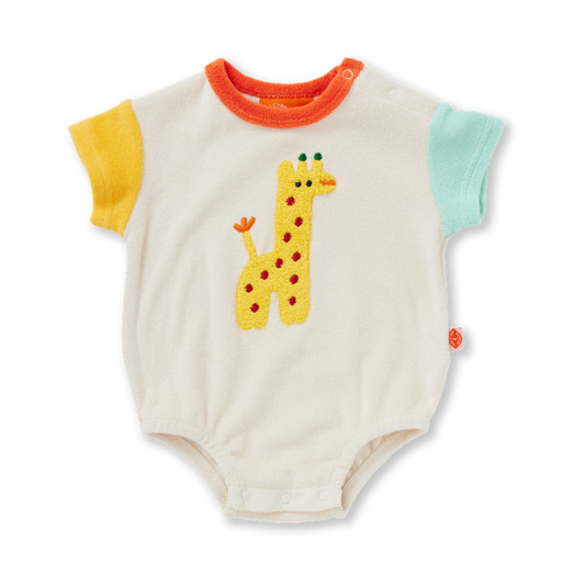 Zoo Crew Cream Terry Short Sleeve Bodysuit