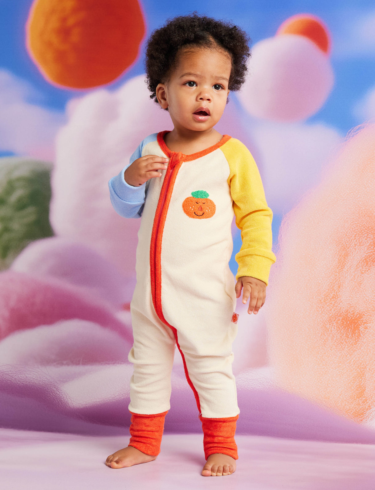 Pocket Patch Terry Long Sleeve Romper