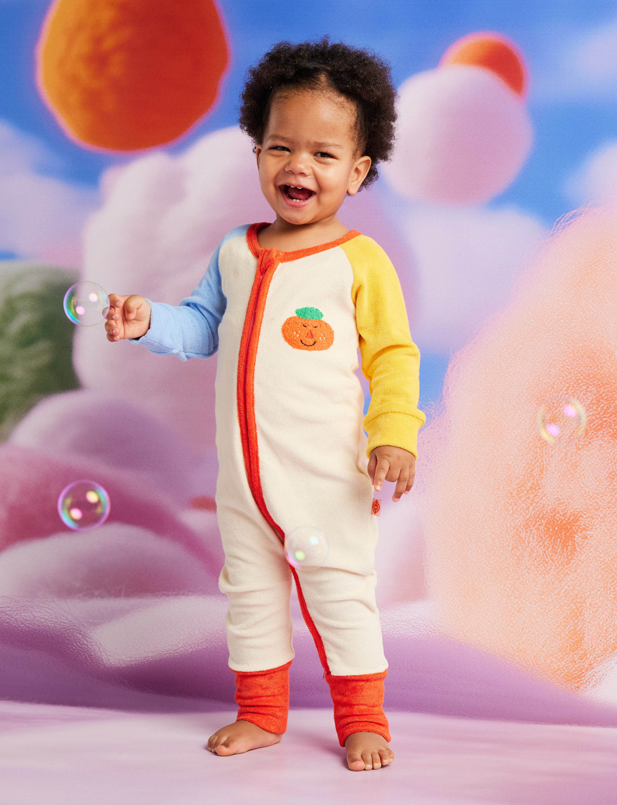 Pocket Patch Terry Long Sleeve Romper
