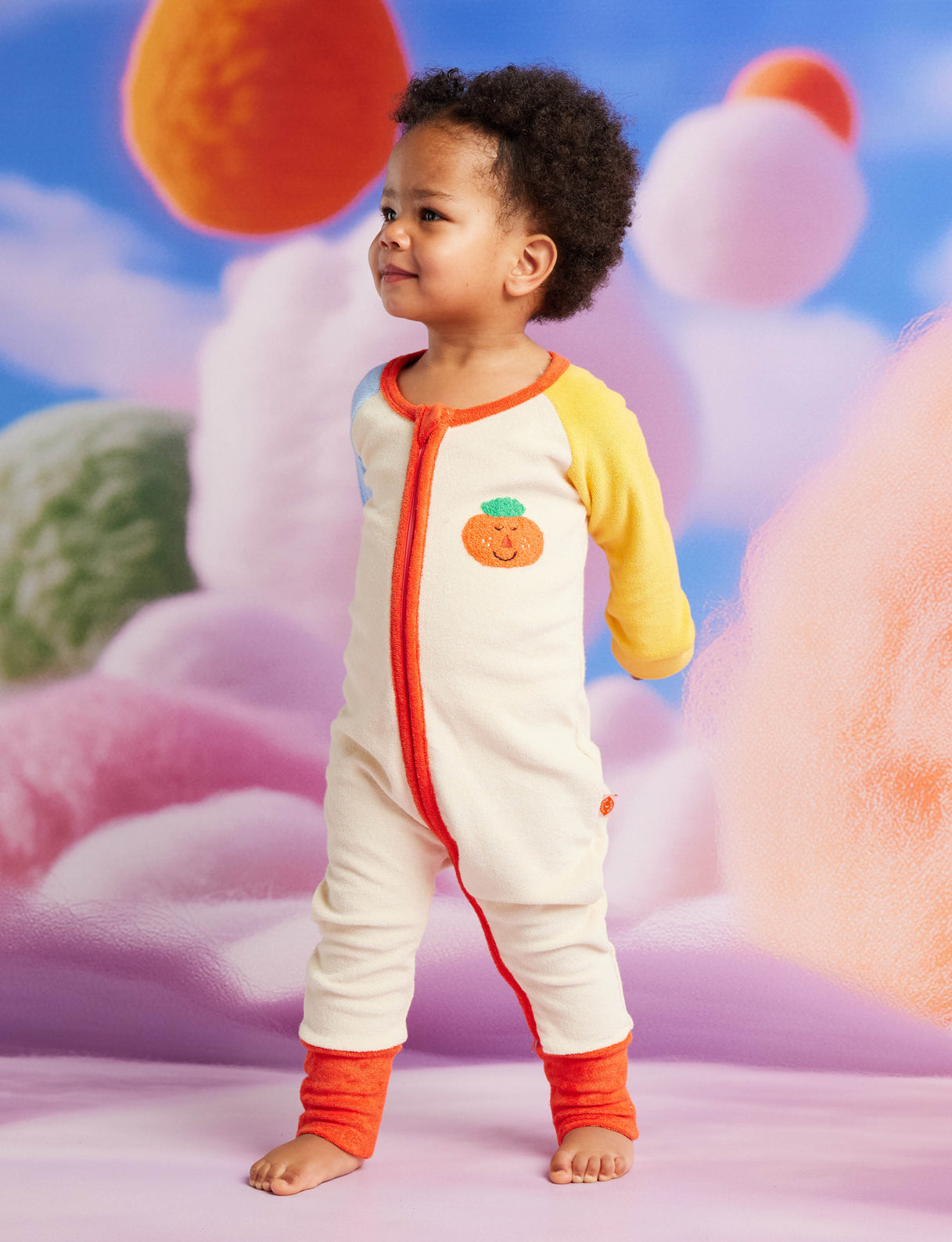 Pocket Patch Terry Long Sleeve Romper