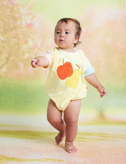 Tiny Orchard Cotton Short Sleeve Bodysuit