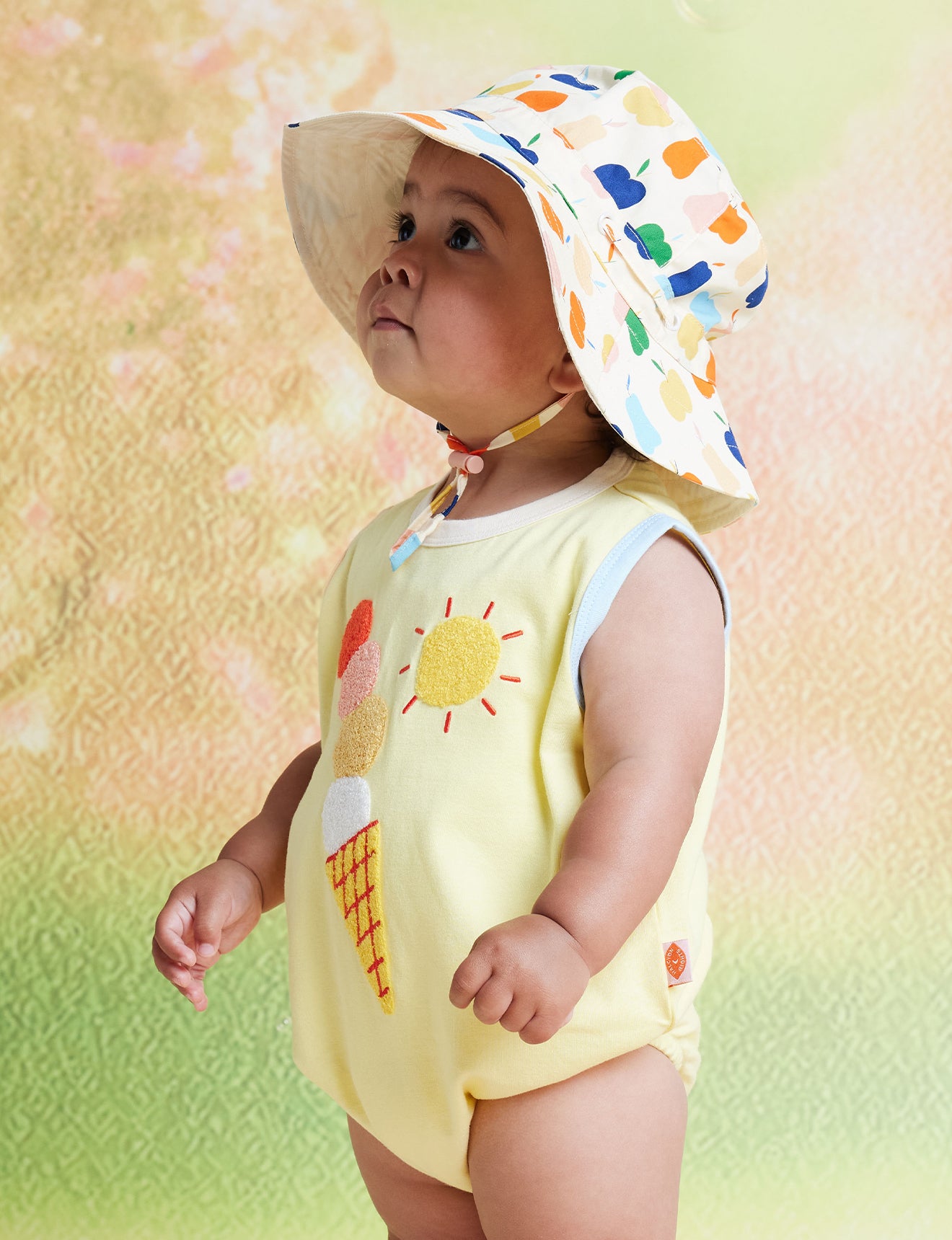 Tiny Orchard Cotton Singletsuit