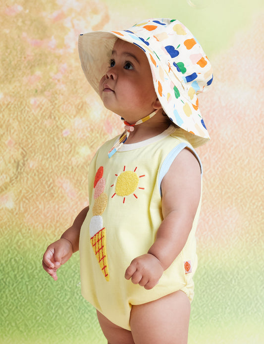 Tiny Orchard Cotton Singletsuit