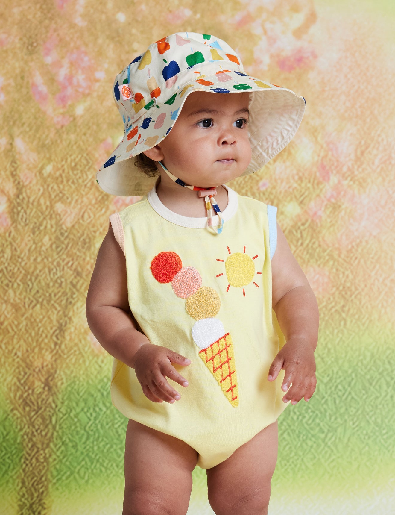 Tiny Orchard Cotton Singletsuit
