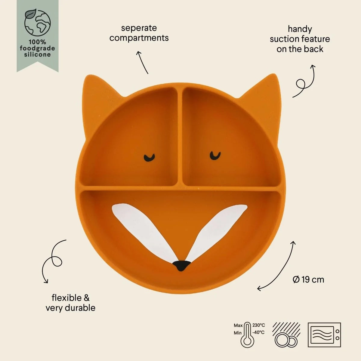 Fox Silicone Divided Suction Plate