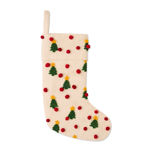 Under The Tree Felt Stocking