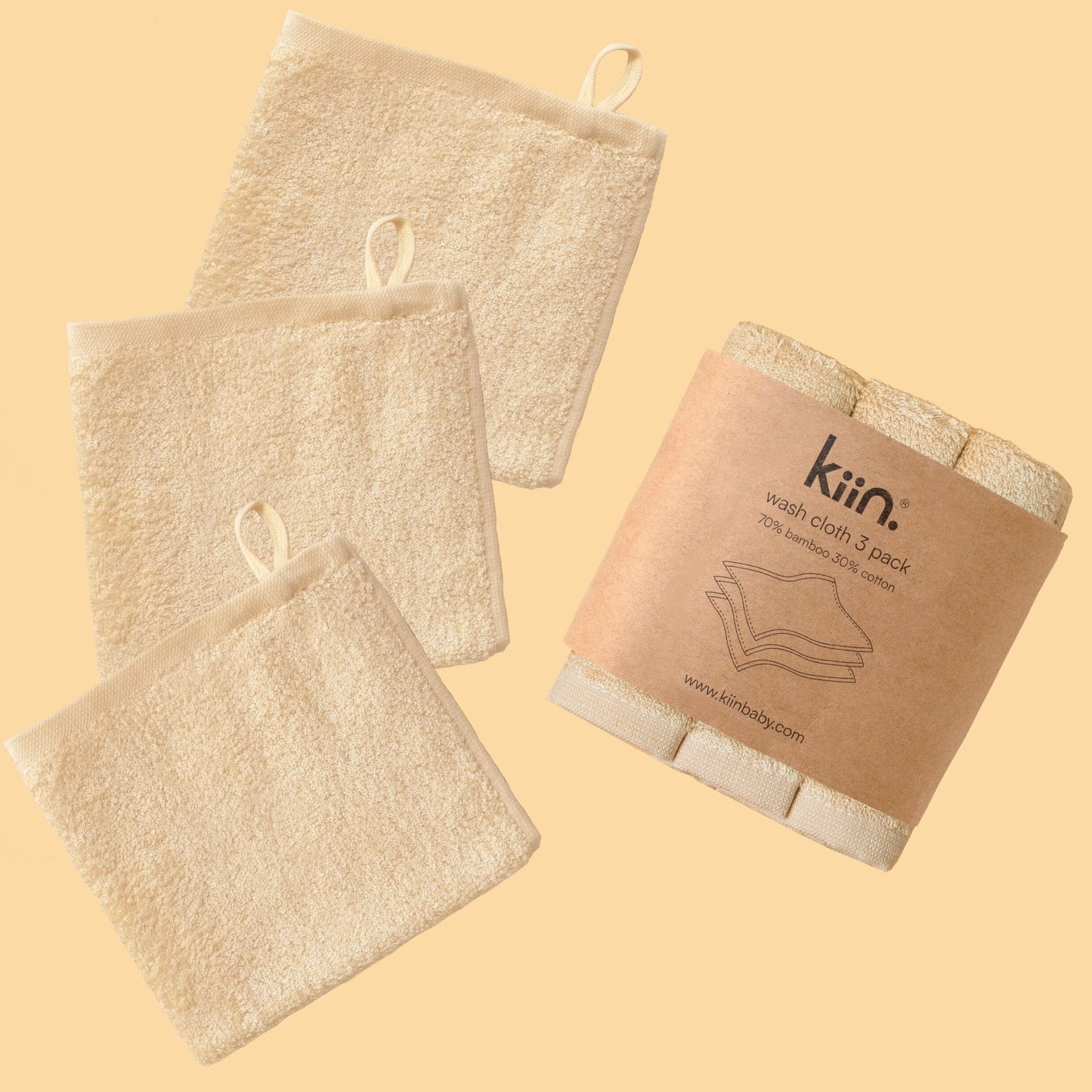 Wash Cloth 3 Pack / Oat