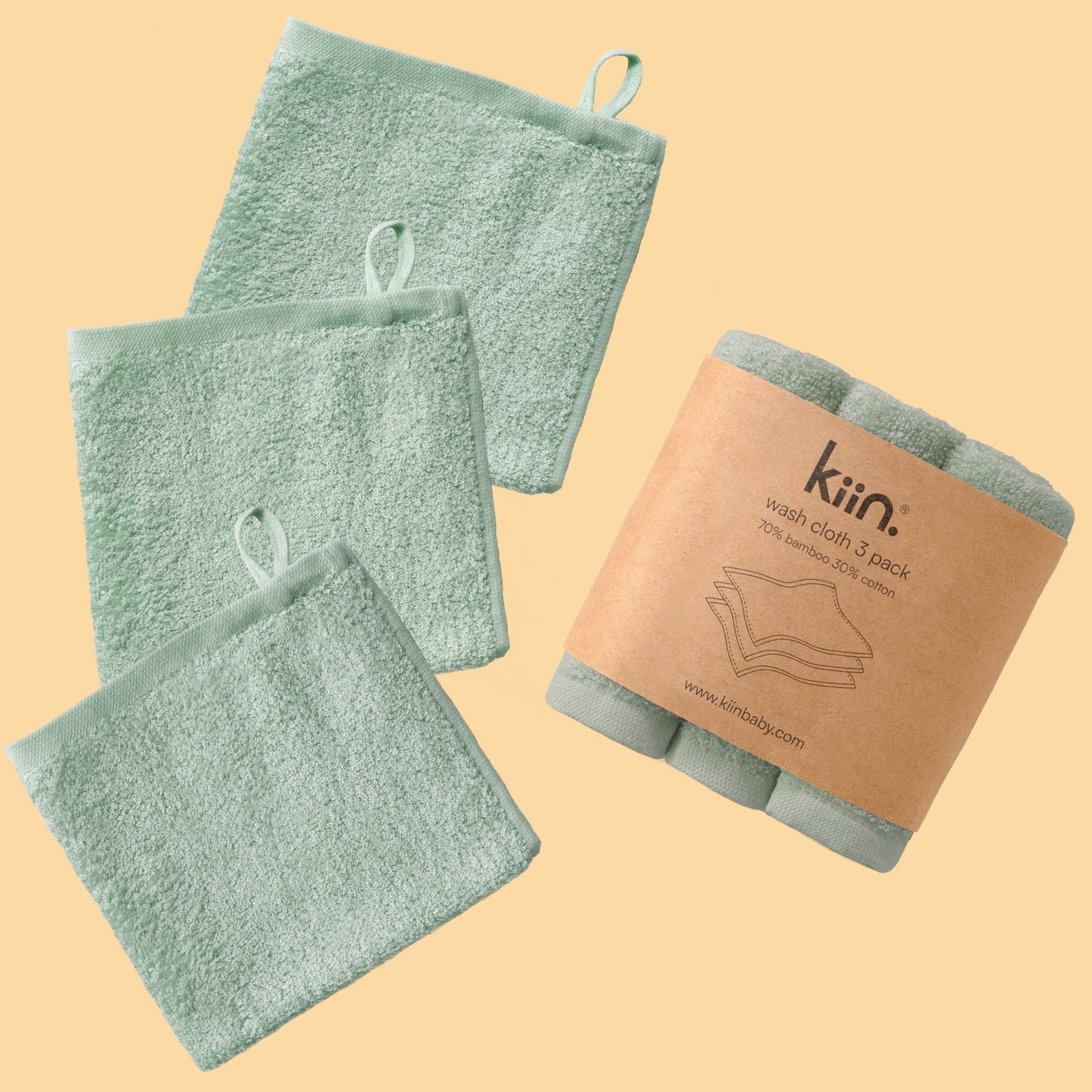 Wash Cloth 3 Pack / Sage