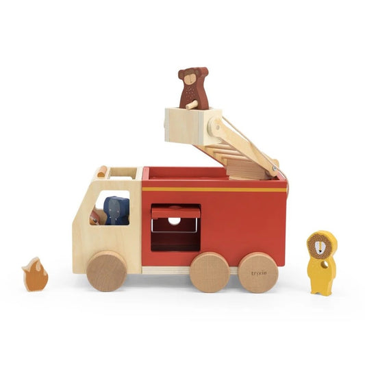 Wooden Animal Fire Truck