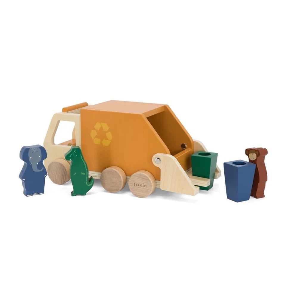 Wooden Animal Garbage Truck