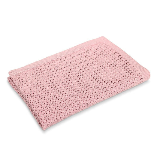 Bailey Pointelle Blanket / Pink