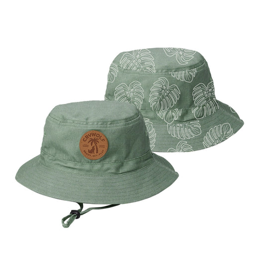 Reversible Bucket Hat / Jade Monstera