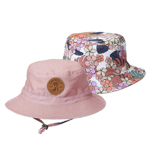 Reversible Bucket Hat / Tropical Floral