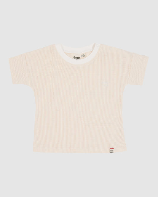 Goldie Waffle Tee / Antique White