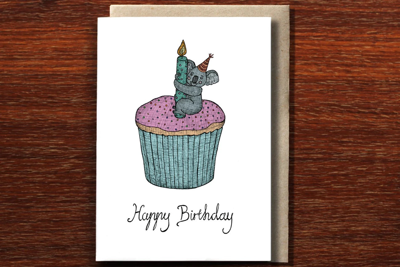 Greeting Card / Koala Cupcake