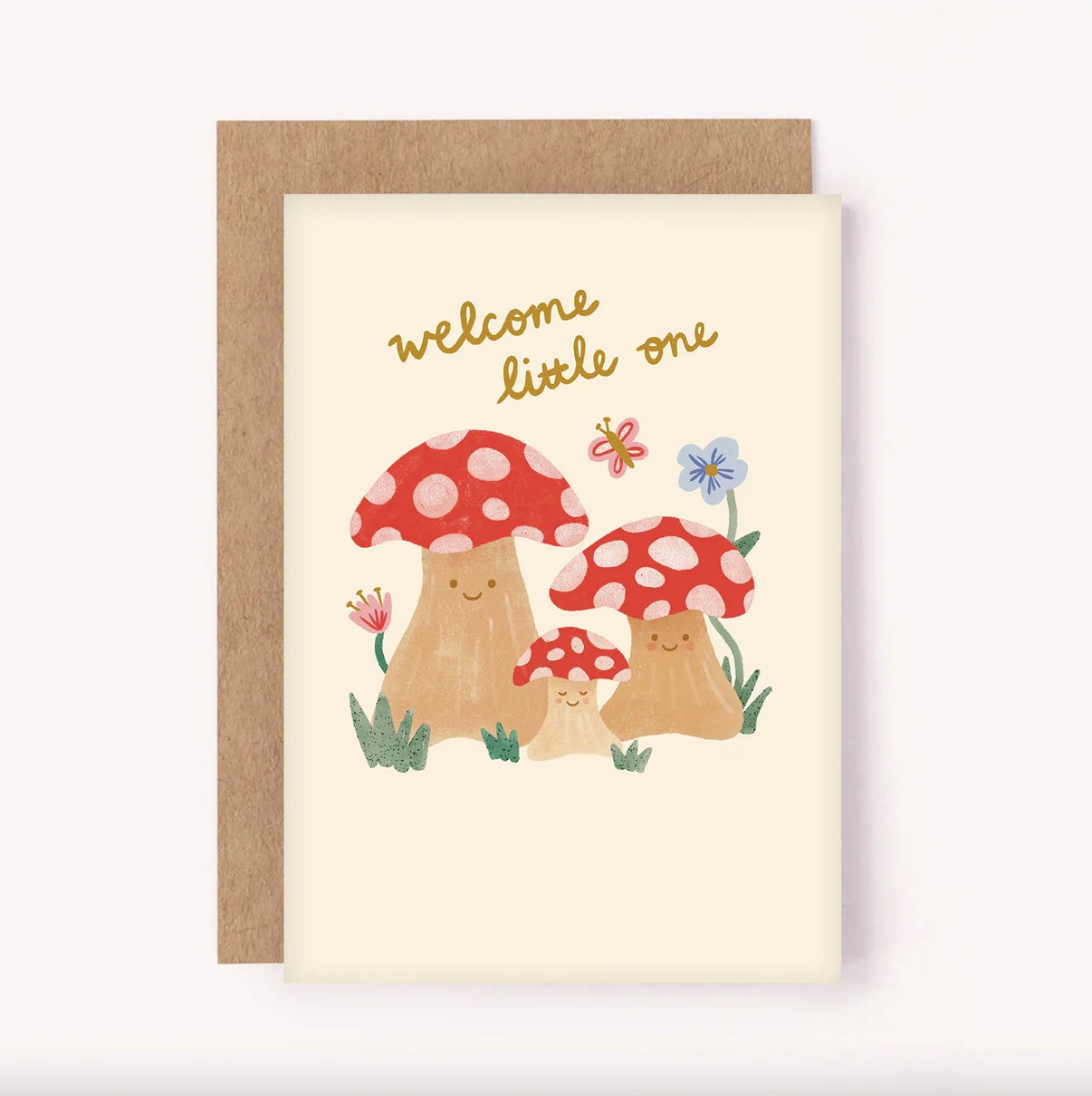 Welcome Little One Mushroom Card