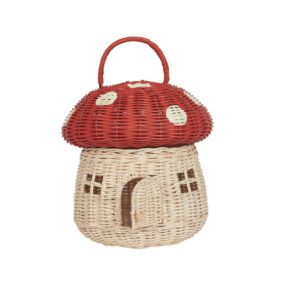 Mushroom Basket / Red