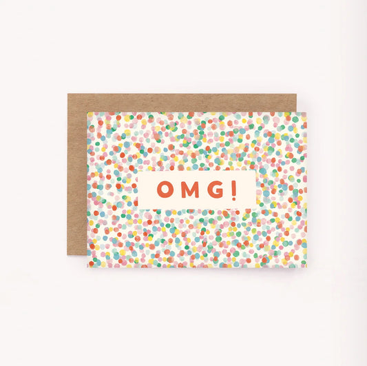 OMG Confetti Mini Card