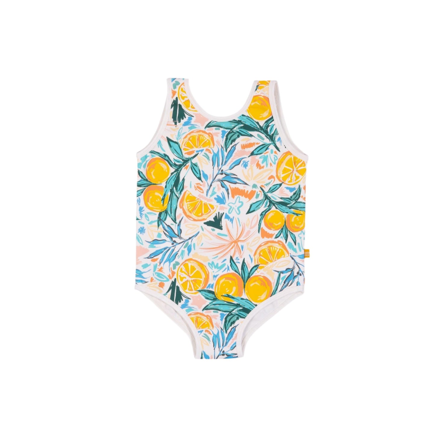 Orange Orchard Scoop Back Bathers