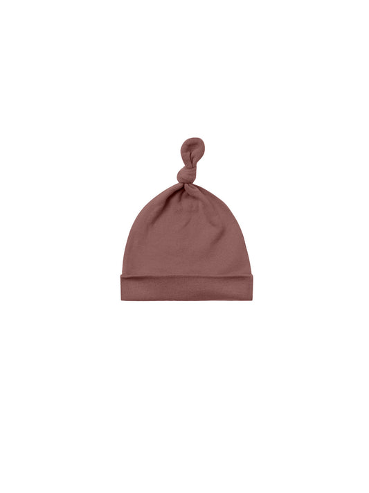 Knotted Baby Hat / Plum