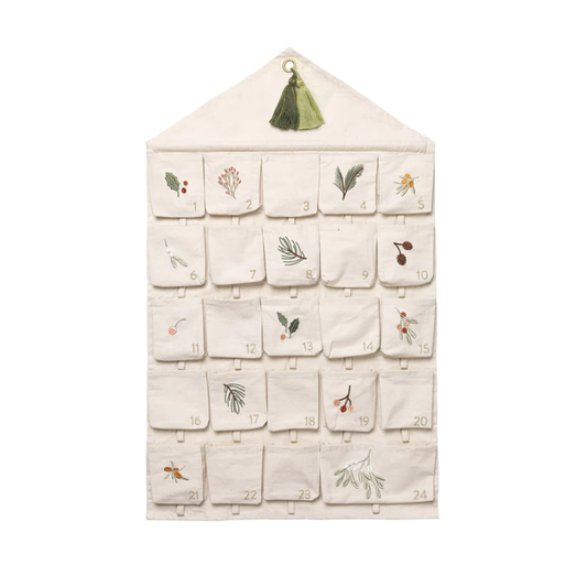 Embroidered Advent Wall Calendar