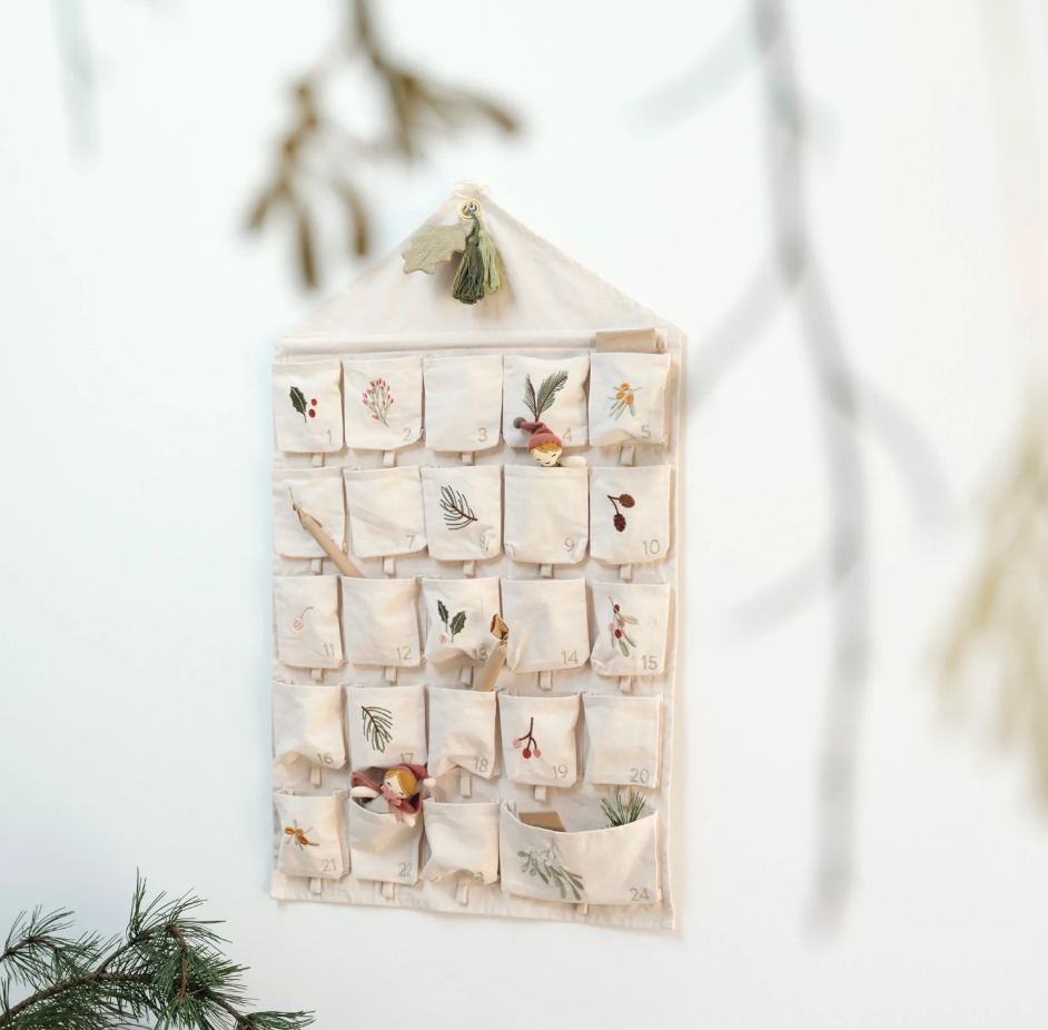 Embroidered Advent Wall Calendar
