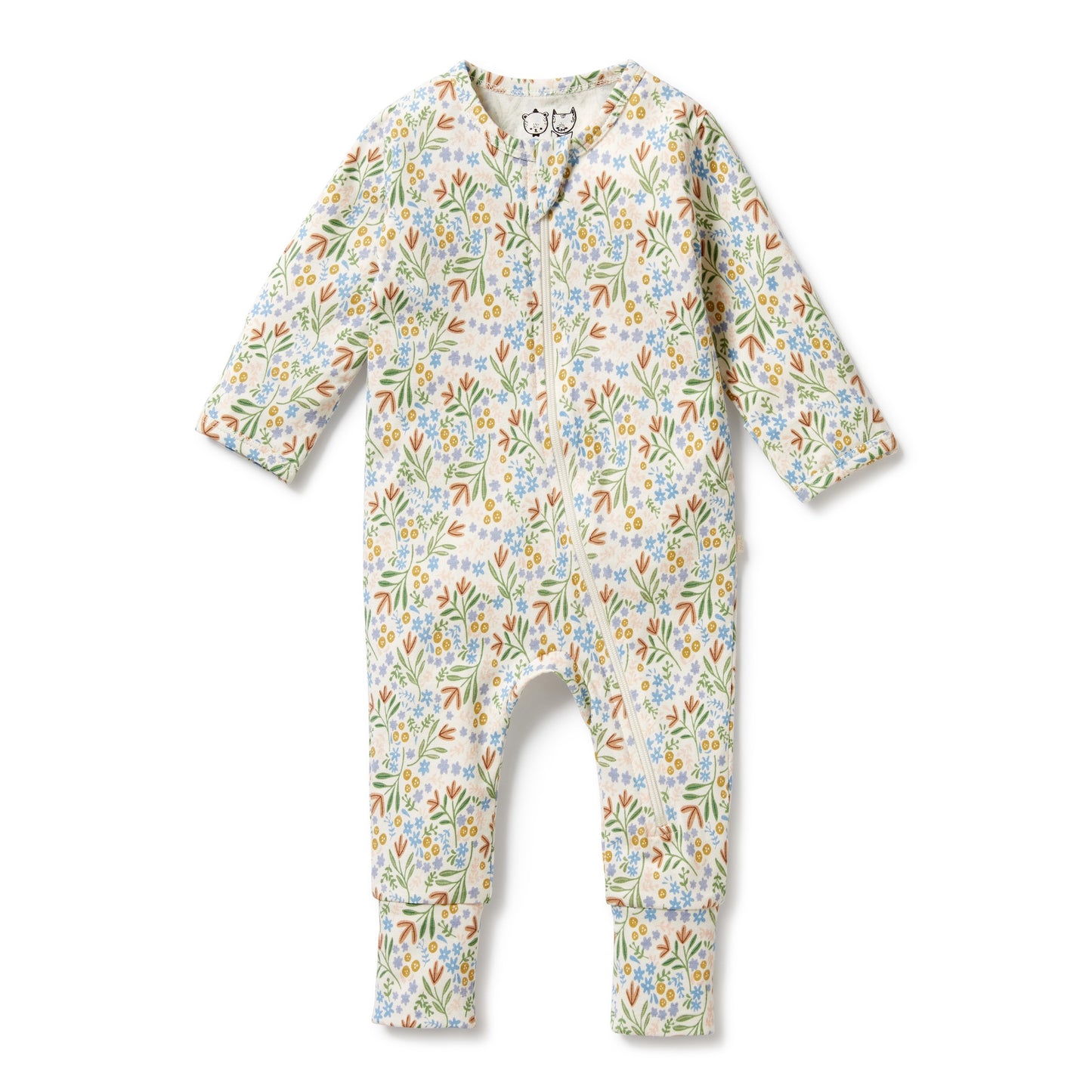 Tinker Floral Organic Zipsuit