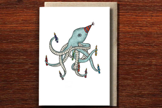 Greeting Card / Birthday Octopus