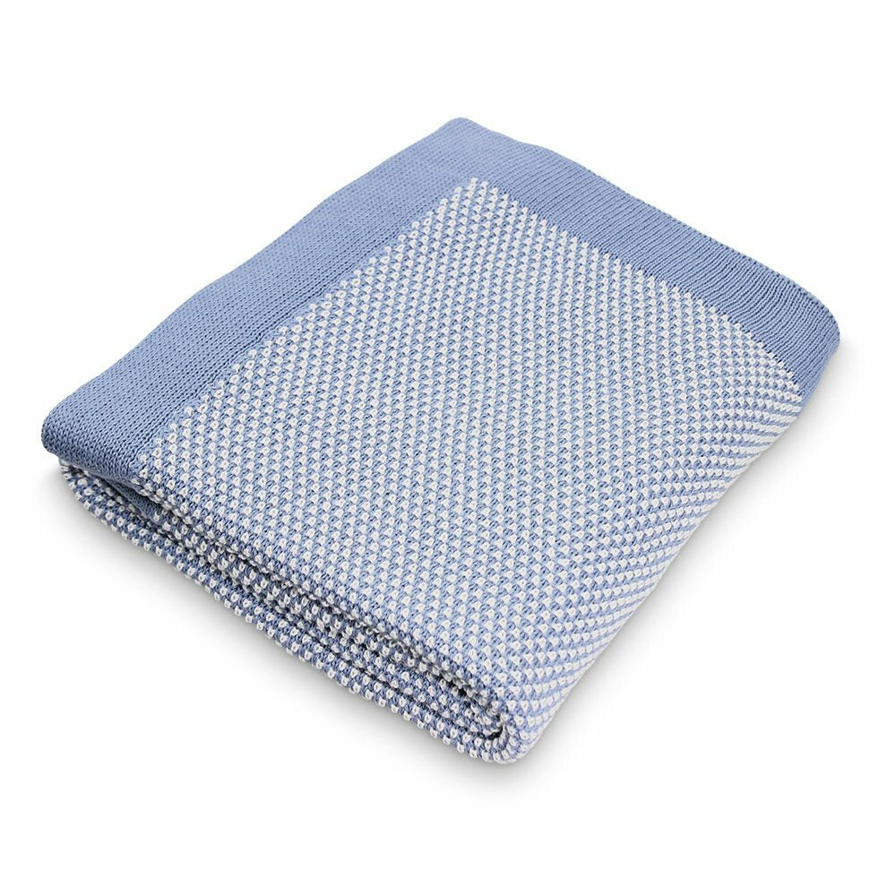 Pixie Waffle Knit Blanket / Blue