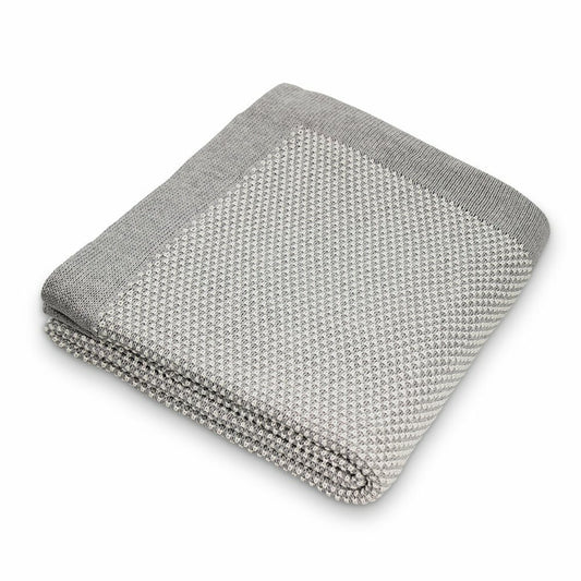 Pixie Waffle Knit Blanket / Grey